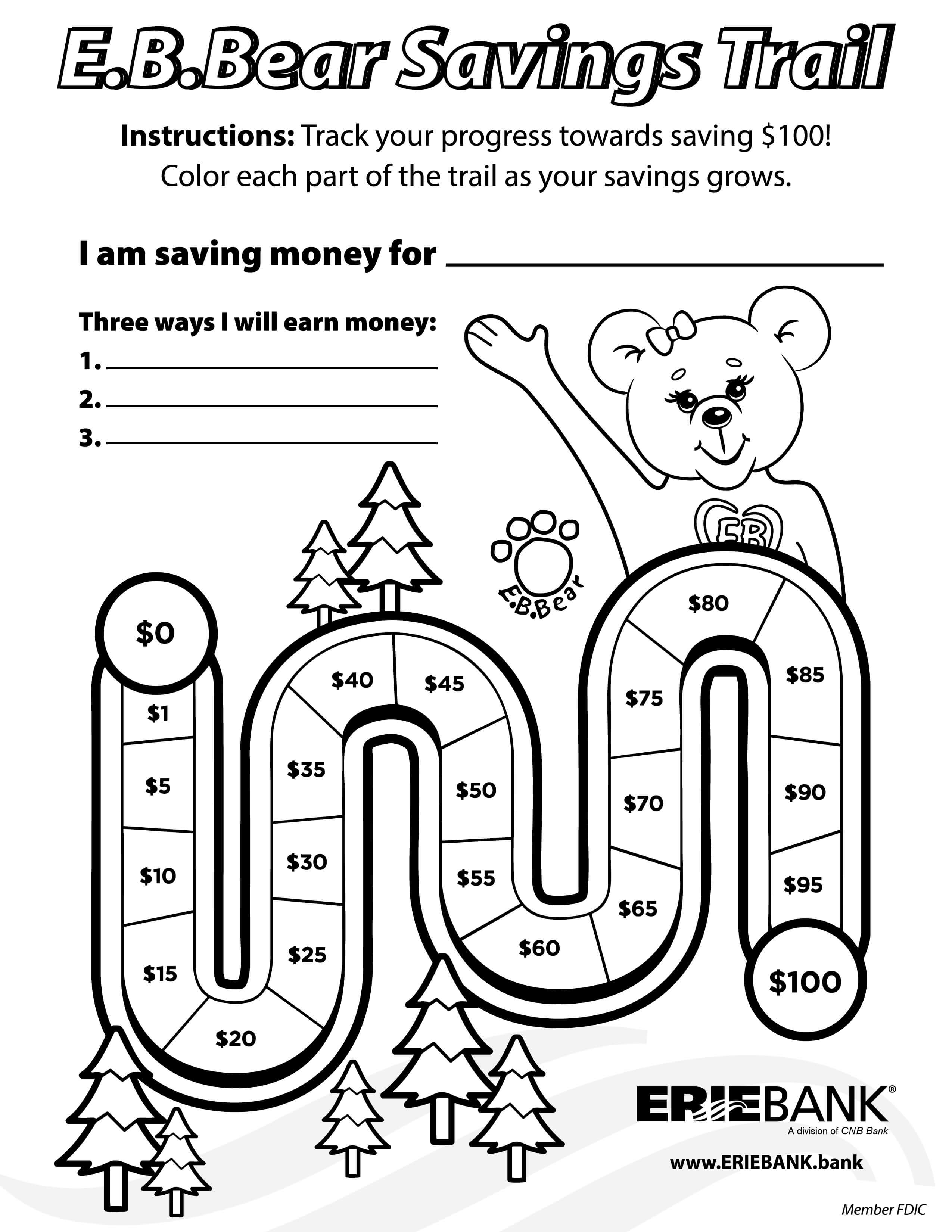Savings Trail Coloring Page
